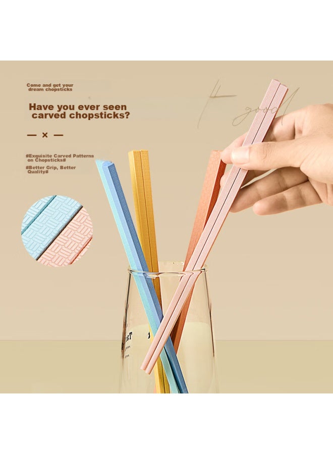 TANG CHOPSTICKS Tang Zong Kuai, Patterned Alloy Chopsticks, 20 Pairs Gift Box Set, Antibacterial, Color-coded For Separate Meals, Suitable For Dishwasher And Disinfection Cabinet, C3349 - Image 2