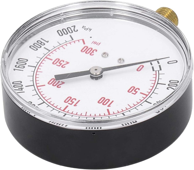 Bahels Double Scale Dial Pressure Gauge, 0-300psi 0-2000kpa, 0-20bar Pressure Gauge Vacuum Manometer for Spa Pool Aquarium for Gas Liquid Applications - Image 2