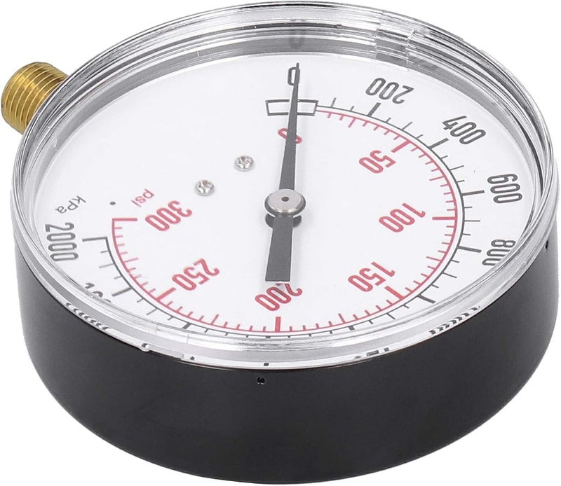 Bahels Double Scale Dial Pressure Gauge, 0-300psi 0-2000kpa, 0-20bar Pressure Gauge Vacuum Manometer for Spa Pool Aquarium for Gas Liquid Applications - Image 5