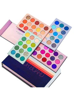 Qumeidie Qumeidie Color Board Eyeshadow Palette Highlighters Eye Make Up High Pigmented Professional Eye Shadow Mattes And Shimmer Finish, Multicolor 60 color  - Image 1