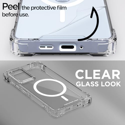 Pikkme Back Cover for Motorola Moto Edge 50 Fusion 5G / Motorola Moto G96 5G | Shockproof PC + TPU Magnetic Support Protective Bumper Case (Transparent Mag-Safe) - Image 3