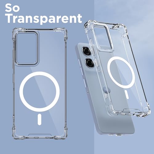 Pikkme Back Cover for Motorola Moto Edge 50 Fusion 5G / Motorola Moto G96 5G | Shockproof PC + TPU Magnetic Support Protective Bumper Case (Transparent Mag-Safe) - Image 2