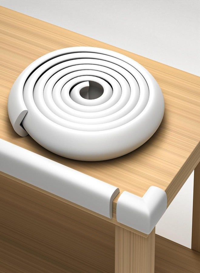 KRIVETY Baby Proofing Sharp Edge 6.5 ft with 3M Adhesive Safety Bumpers Guards,Kids Children,Baby Safety Foam Cushion Protector Products,Suitable Coffee Table Desk,Fireplace,Countertop (Cream) - Image 1