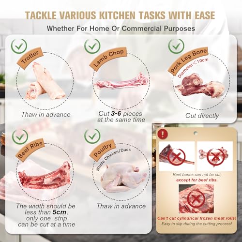 Moongiantgo Manual Meat Bone Cutter Rib Slicer Heavy Duty Chicken Cutting Machine with 16 Inch Knife SUS Bone Chopper for Beef Goat Pig Fish Butcher Commercial Kitchen (KD0298) - Image 2