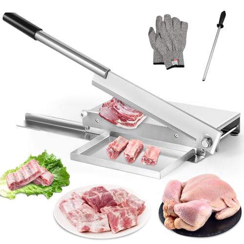 Moongiantgo Manual Meat Bone Cutter Rib Slicer Heavy Duty Chicken Cutting Machine with 16 Inch Knife SUS Bone Chopper for Beef Goat Pig Fish Butcher Commercial Kitchen (KD0298) - Image 1