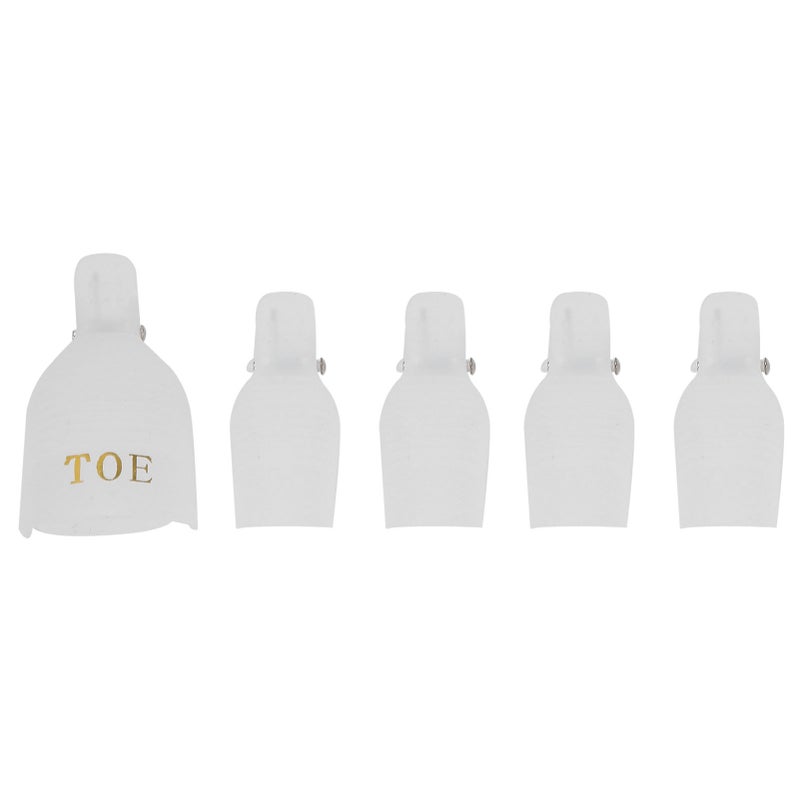 5pcs Gel Polish Remover Clips Home Salon Toenail UV Gel Soak Off Cap Wrap Nail Art ToolTransparent - Image 2