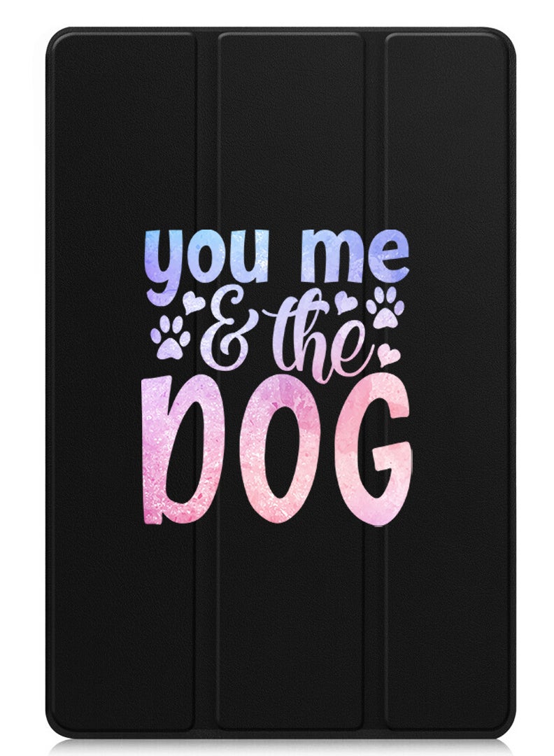Theodor Protective Flip Case For Apple iPad mini 7th Generation (A17 Pro 2024 / Mini 6 2021 6th Generation) With Trifold Stand Auto Wake Sleep Shockproof Cover You me and the dog - Image 1