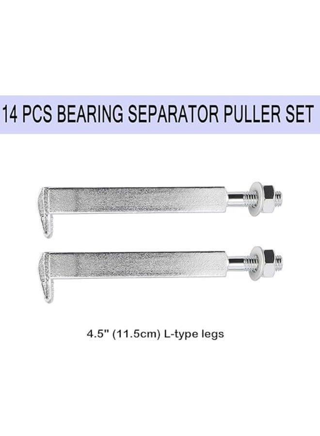 MAS 5 Ton Capacity Bearing Separator Puller Wheel Hub Axle Puller Splitters Tool Set ,14PCS Bearing Separator Puller Set - Image 5