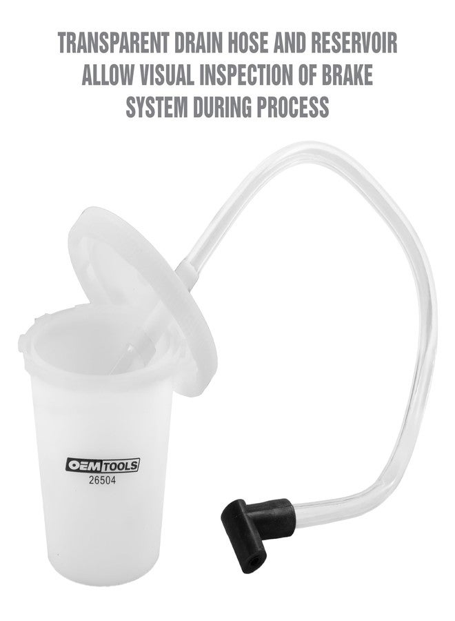 OEMTOOLS 26504 Brake Bleeding Kit, Automotive Brake Bleeder, Brake Bleeder Tool, Brake Fluid Bleeder Kit, 3 Brake Bleeder Adapter, Siphon Hose - Image 5