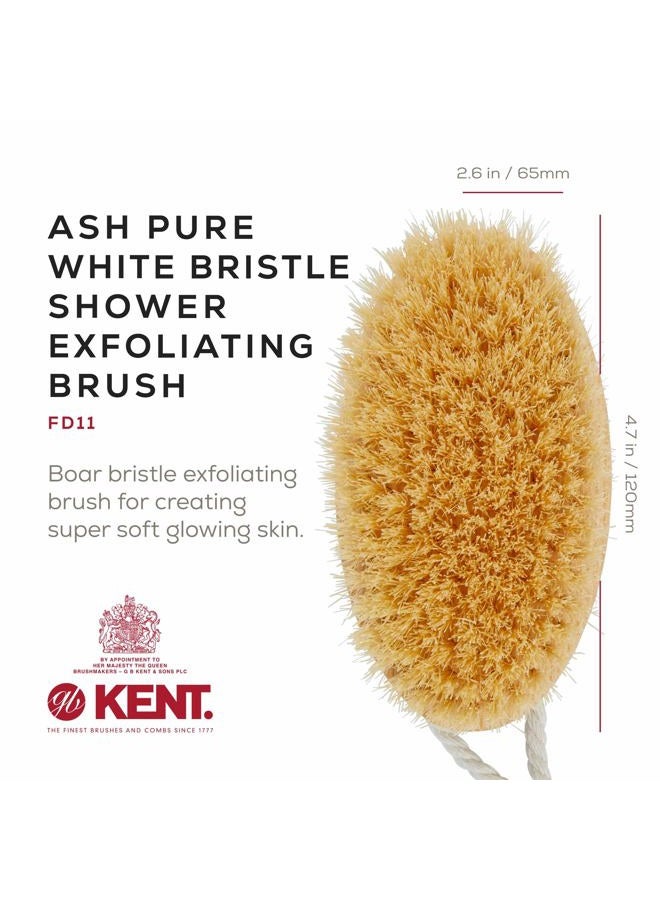 Kent FD11 Shower Brush with Wrist Strap - Exfoliating Body Brush for Wet or Dry Skin, Improves Circulation, Perfect for Lathering and Scrubbing, Made in England - Image 2