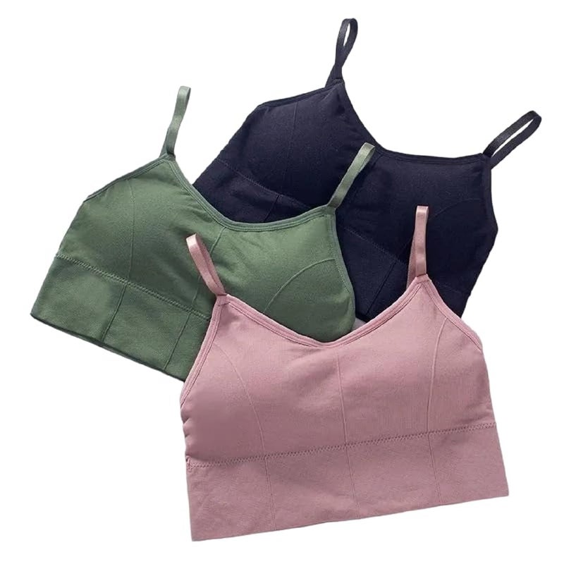 Mysha Women Cotton Padded Bra Combo Pack of 3 | Soft, Comfortable, and Breathable Fabric | Removable Pads, Adjustable Straps for Everyday Wear - Image 1