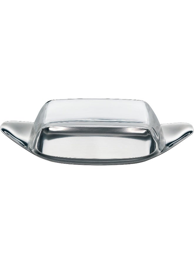 WMF 22 x 11 cm Wagenfeld Butter Dish, Silver - Image 1