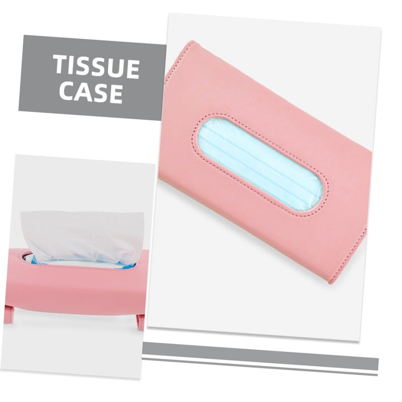 Pink Car Visor Tissue Holder 2 Pack Space Saving Backseat Organizer - Image 5