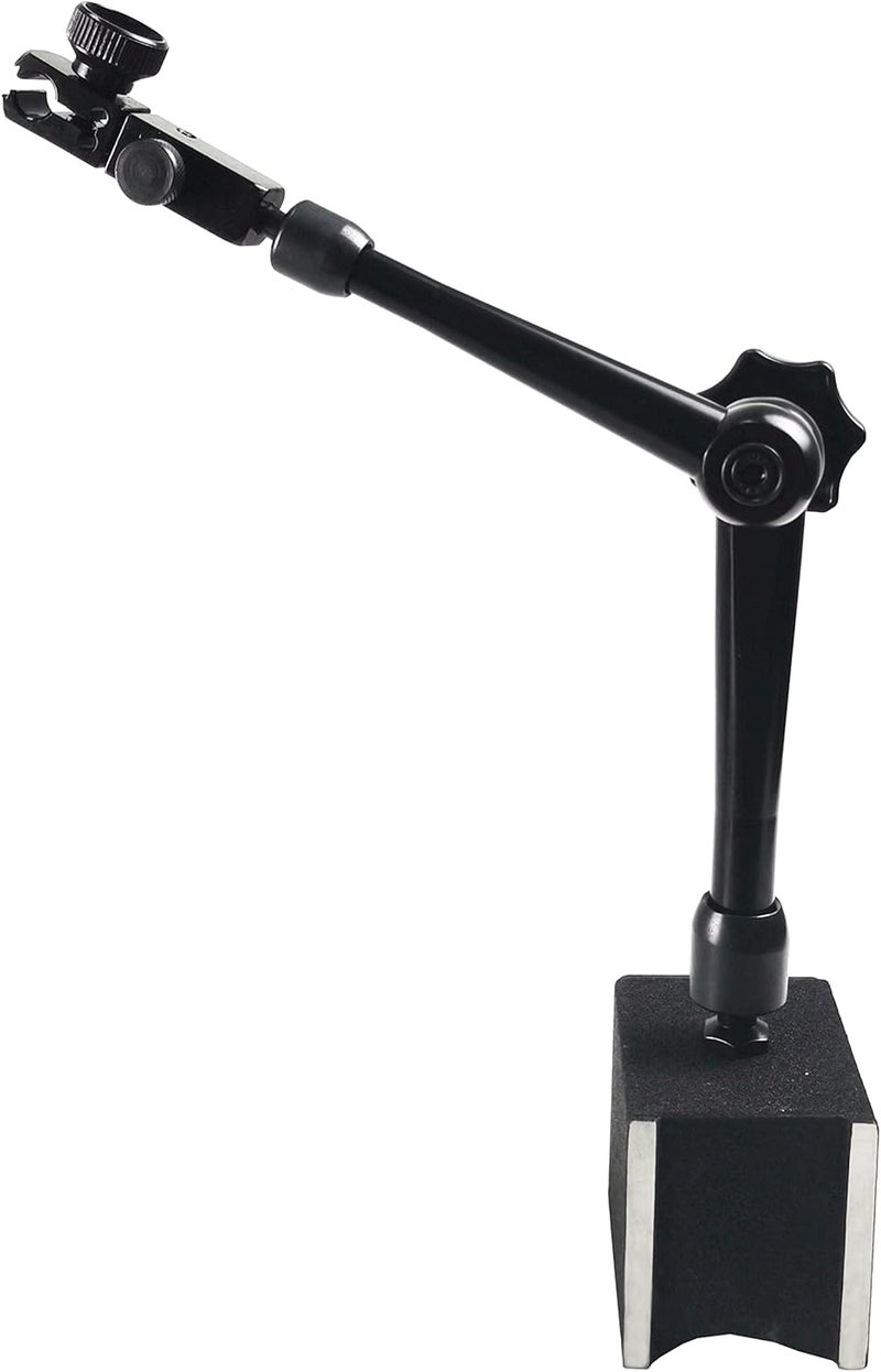 HFS (R) Dial Indicator Magnetic Base Stand with Adjustable Holder Flexible Arm for 8mm Digital Dial Test Indicator Gauge 176lbs/80kg Max Pull Black - Image 3