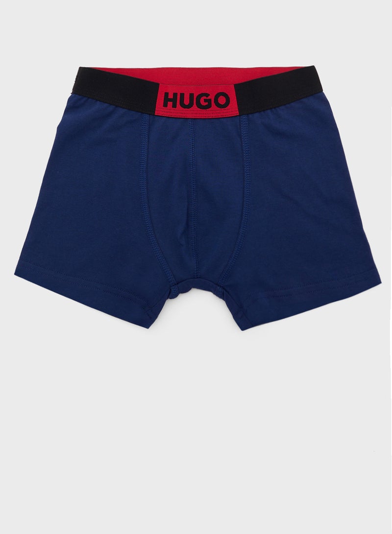 HUGO Kids Logo Color Block Boxers  - Image 1