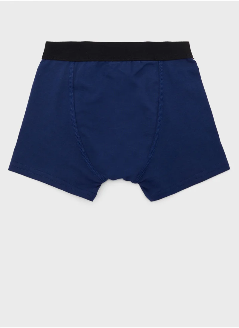 هوجو Kids Logo Color Block Boxers