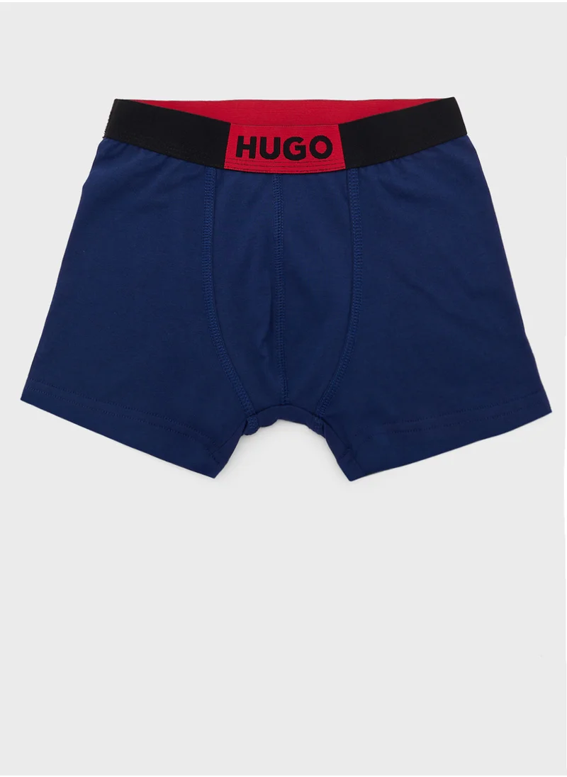 HUGO Kids Logo Color Block Boxers