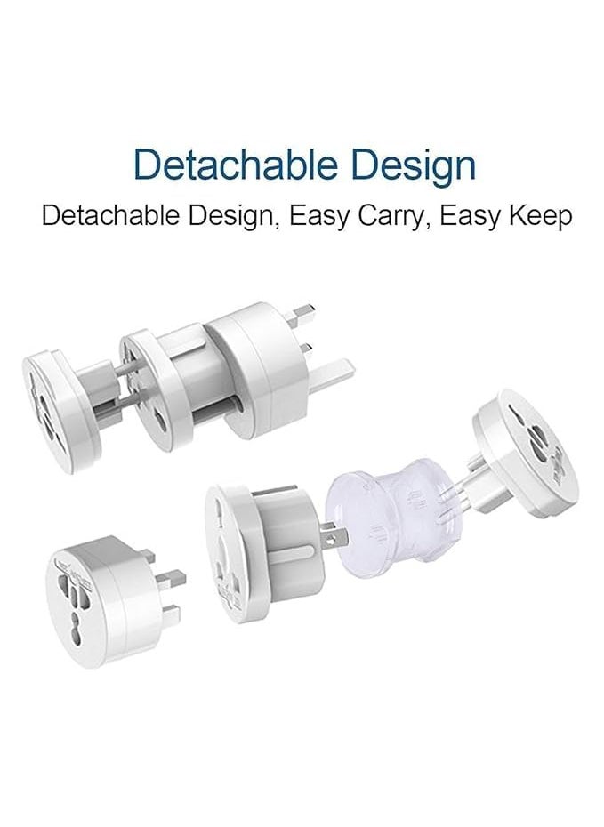 Generic Universal Travel Adapter International Multipurpose Solution for US AUS UK EU NZ Europe NorthSouth America 150 Countries Round  - Image 2