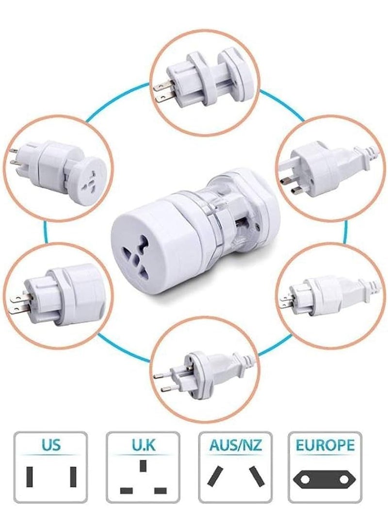 Generic Universal Travel Adapter International Multipurpose Solution for US AUS UK EU NZ Europe NorthSouth America 150 Countries Round  - Image 3