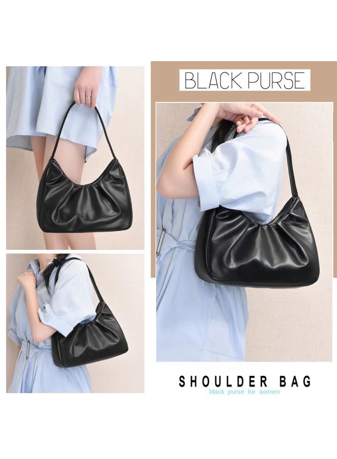 YAVCOOL Small Shoulder Bags for Women Retro Classic Hobo Bag Shoulder Purse Handbag Trendy Underarm Purse - Image 3