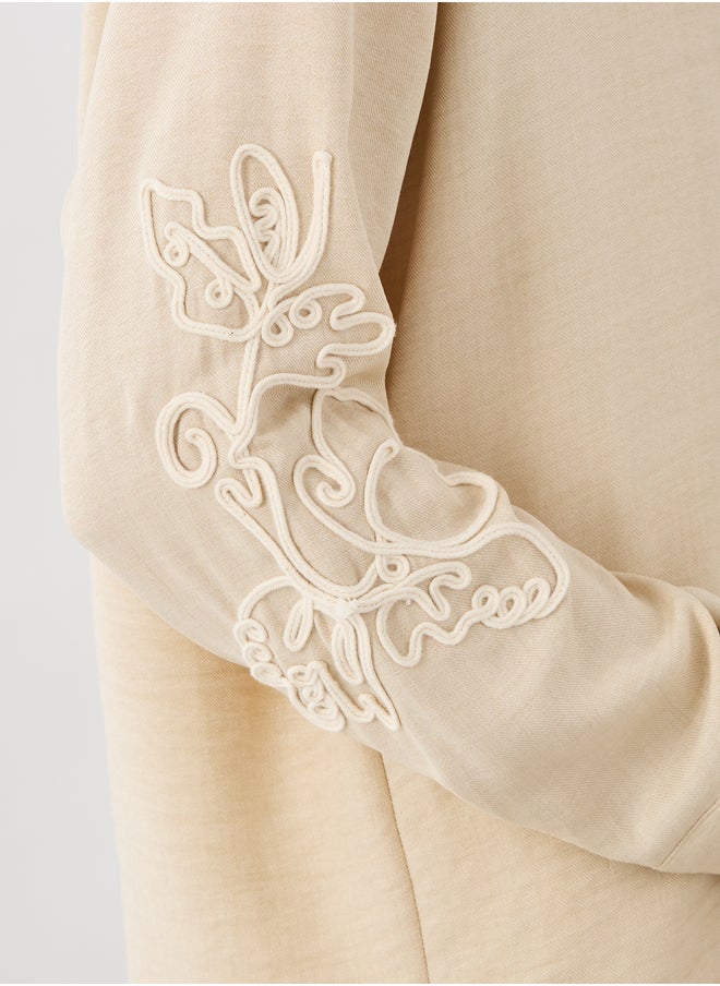 Take Two Take Two Embroidered Spread Collar Oversized Shirt  - Image 4