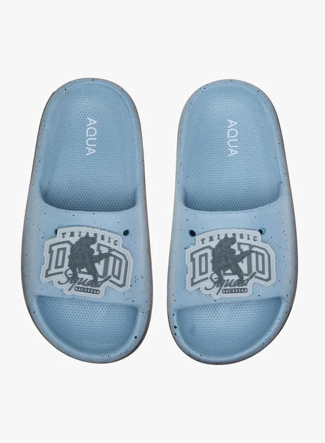 Aqua Boys Jibbitz Detail Slip-On Slides