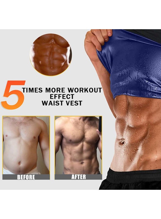 BXVX baxobaso Sauna Suit Sweat Waist Trainer Vest for Men Sweat Workout Tank Top Shaper L/XL - Image 5