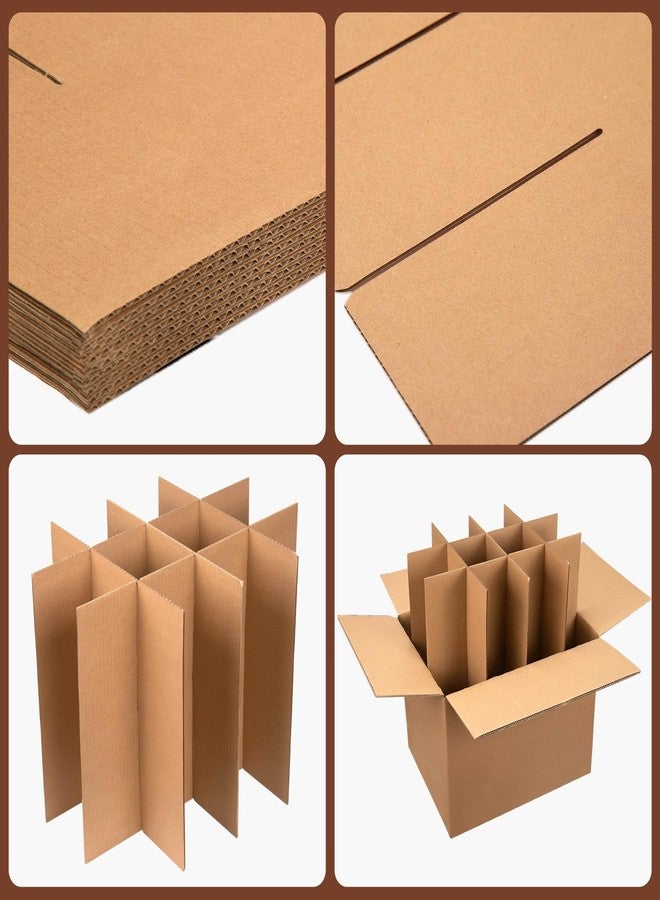 fuceury 3 Sets of Glass Dividers for Moving Boxes Packing Boxes Kit for Moving Dishes Wine Boxes for Moving, Packing Supplies for Moving Fits in 16 x 12 x 12 Inch Box (Box Not Included) - Image 3