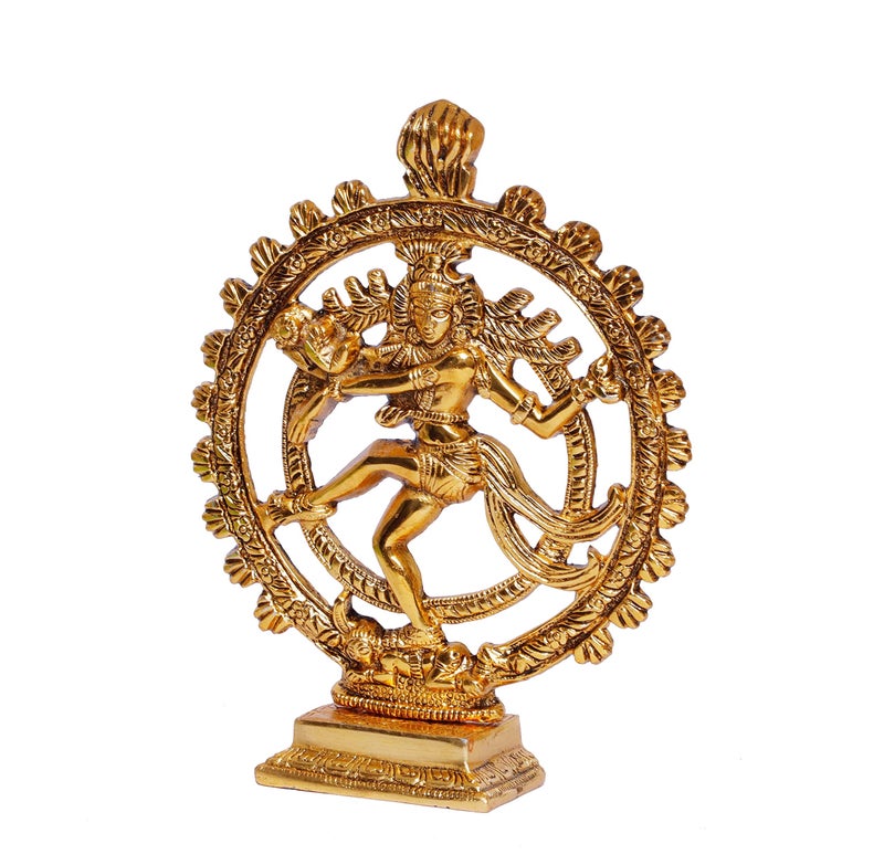 KridayKraft Metal Shiva Idol Natraj Statue for Home Decor,Gold Plated Dancing Shiva Natraja/Natrajan (Mahakal Murti) Showpiece Figurine Murti Deccoration & Gifts Article... - Image 3