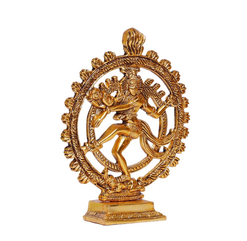 KridayKraft Metal Shiva Idol Natraj Statue for Home Decor,Gold Plated Dancing Shiva Natraja/Natrajan (Mahakal Murti) Showpiece Figurine Murti Deccoration & Gifts Article... - Image 5