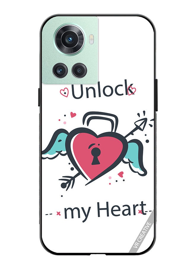 VR CREATIVE Protective Case Cover For OnePlus 10R Unlock My Heart Design Multicolour  - Image 1