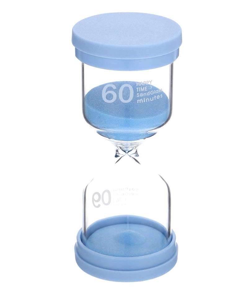 INIMAGINE Sand Timer with 60 Minute Blue Hourglass Retro Flip Clock Elegant Table Decor for Study, Kitchen Or Any Room (12.7 * 5.5cm) ﻿ - Image 1