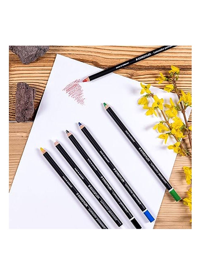 ستدلر-أقلام فحم ملونه 6 أقلام - Image 3