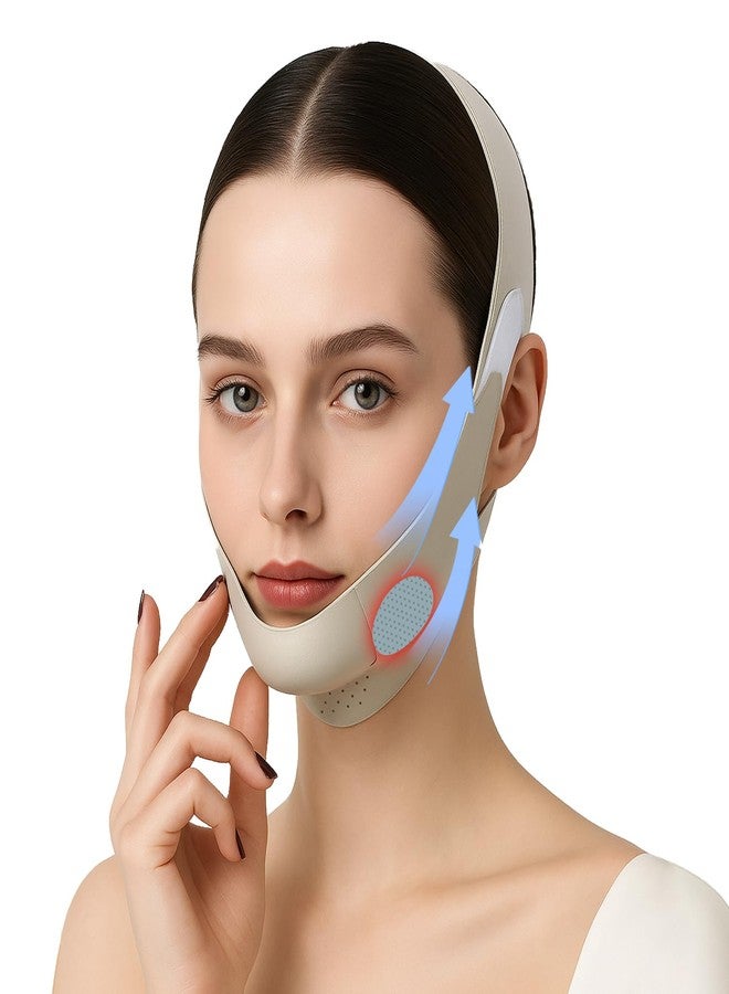 Labhairs Graphene V-Line Lifting Chin Strap – Reusable Face Mask for Double Chin, Jawline Shaper & Chin Up Patch – V-Shaped Belt for Sleeping & Sagging Face – Face Slimming Support, Green - Image 1