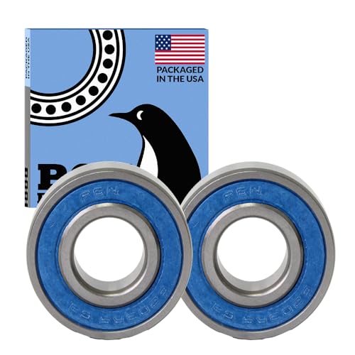 PGN Bearings PGN (2 Pack) 6203-2RS Bearing - Lubricated Chrome Steel Sealed Ball Bearing - 17x40x12mm Bearings with Rubber Seal & High RPM Support - Image 1