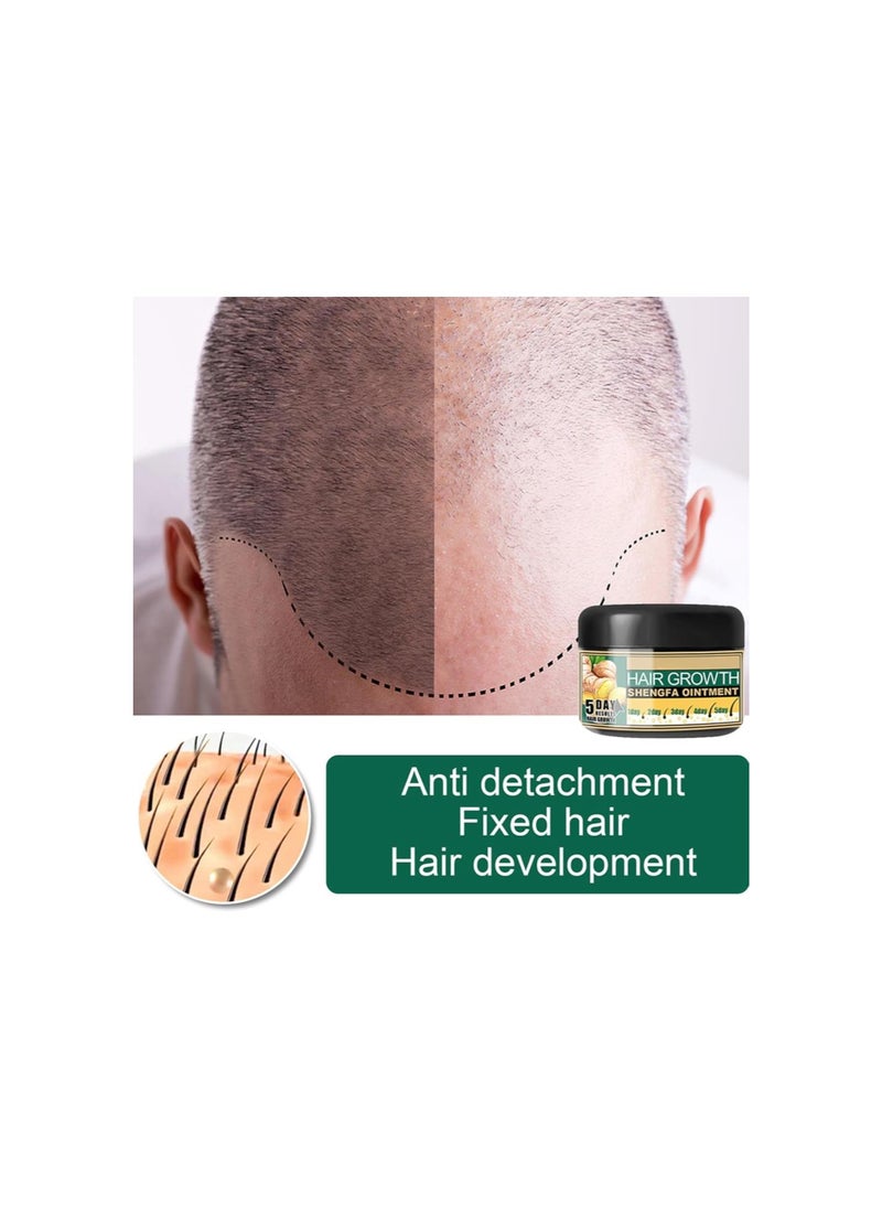 Generic - Ginger Hair Growth Ointment Hair Regrowth Treatment Cream Moisturizing Scalp Massage Hair Follicle Hair Care Serum Essence Conditioner (Cream Shampoo Bar Set) - Image 1
