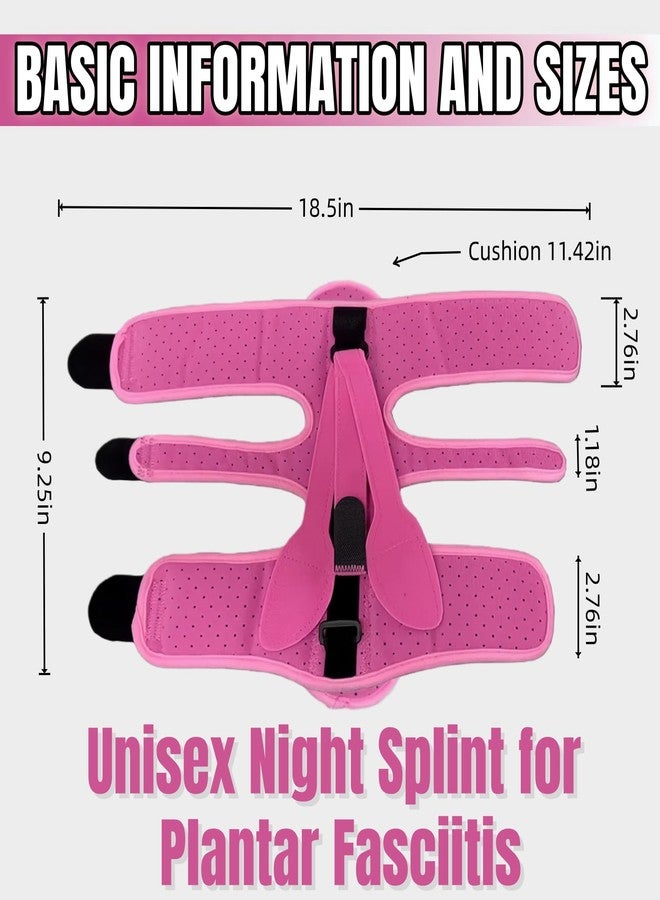 CQSMY Plantar Fasciitis Night Splint for Women & Men, Adjustable 3-Point Support Foot Brace for Foot Drop, Achilles Tendonitis (Pink) - Image 5