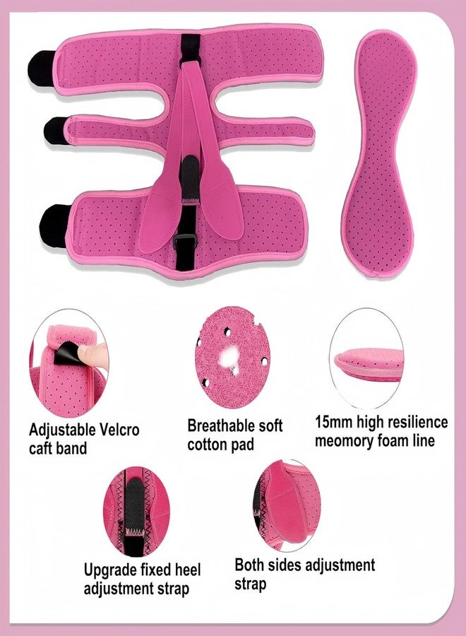 CQSMY Plantar Fasciitis Night Splint for Women & Men, Adjustable 3-Point Support Foot Brace for Foot Drop, Achilles Tendonitis (Pink) - Image 4