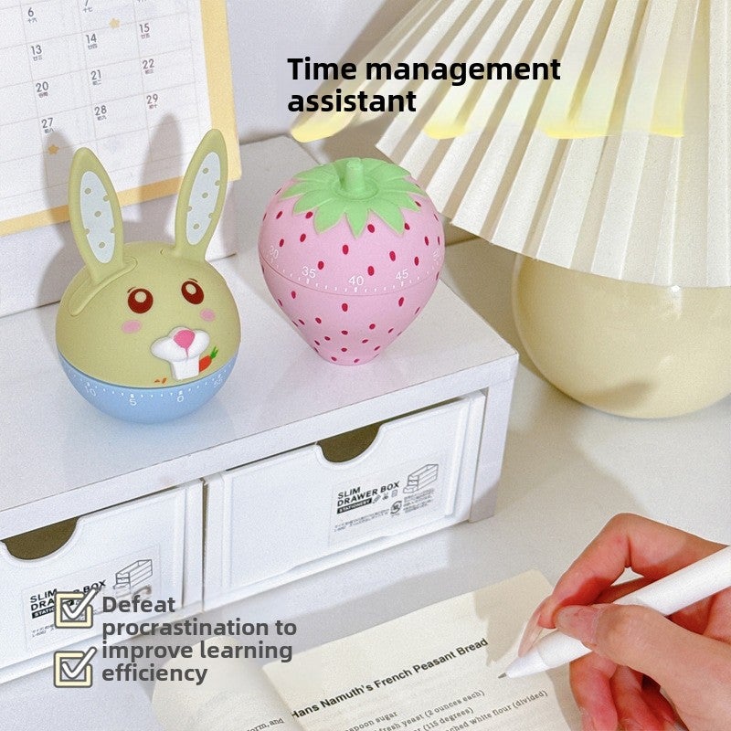 Time management alarm clock students do questions multi-function kitchen countdown reminder mechanical timer timer(Rabbit) - Image 4
