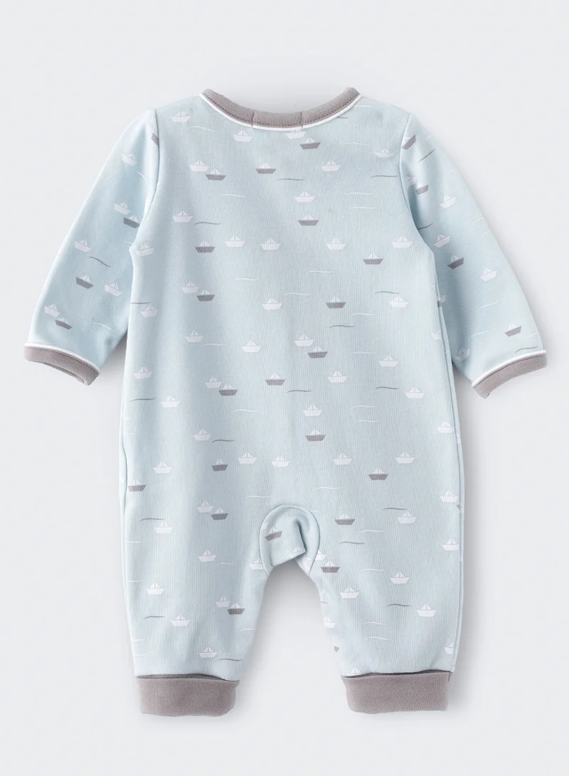 Boo Boo BooBoo Kids   3 Pcs Set - Sleepsuit O/F, Cap & Bib     100% Cotton