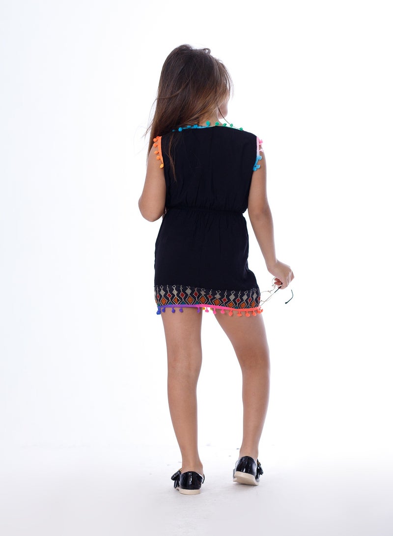 بيبو_فستان كت بدوي_اسود - Image 3