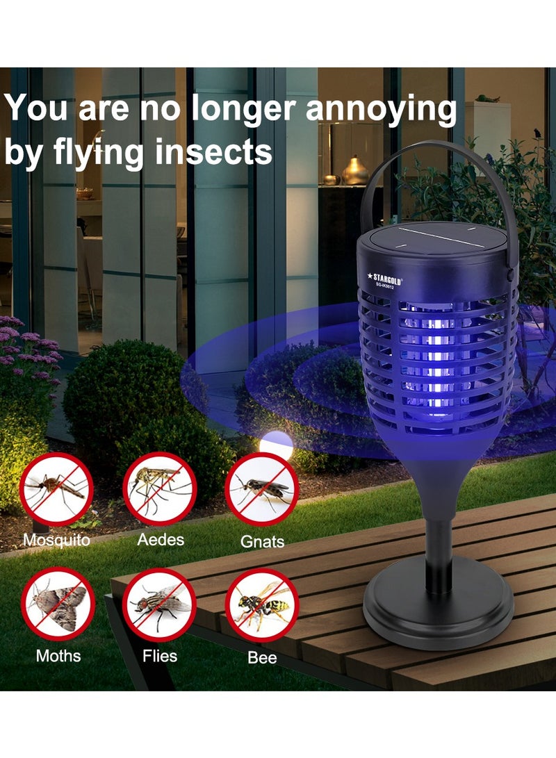 ستارجولد قاتل الحشرات بالأشعة فوق البنفسجية، قاتل البعوض، 7 واط، غير سام مع لوحة شمسية للمطعم، المكتب، المطبخ، غرفة النوم - أسود - Image 4