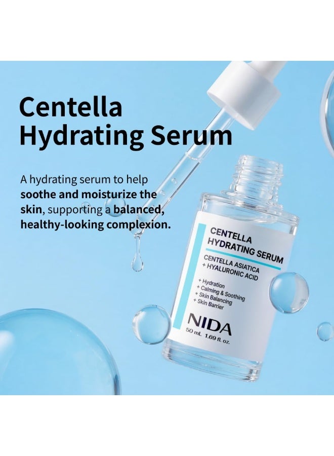 NIDA Centella Hydrating Serum | Centella Asiatica, Hyaluronic Acid | Hydration, Calming & Soothing, Skin Balancing, Skin Barrier | 1.69 fl. oz., 50ml (Updated) - Image 2