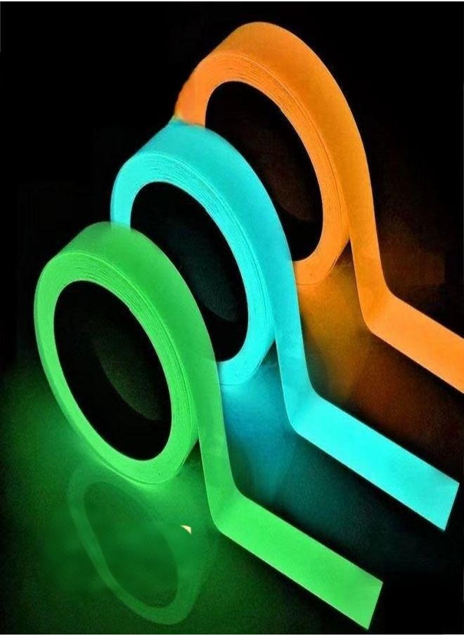Generic 3PCS Luminous Photoluminescent/Luminescent Emergency Roll Safety Egress Markers Stairs, Walls, Steps, Exit Sign. Glowing Pro Theatre Stage Floor  - Image 1