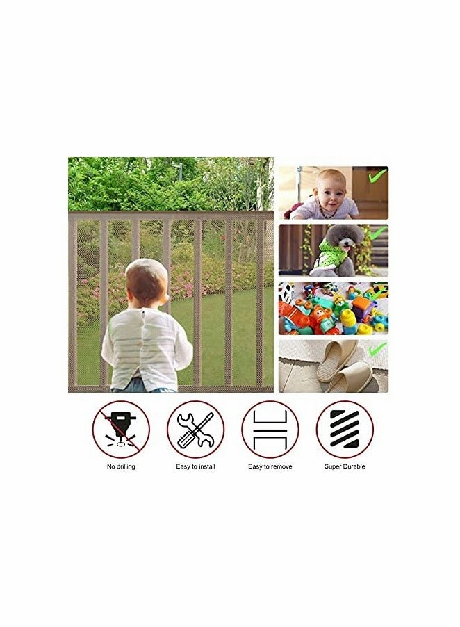 KASTWAVE Child/Pet Safety Net,Durable Banister Guards for Kids Safety for Indoor Stairs Rails Cribs Balcony - Image 3