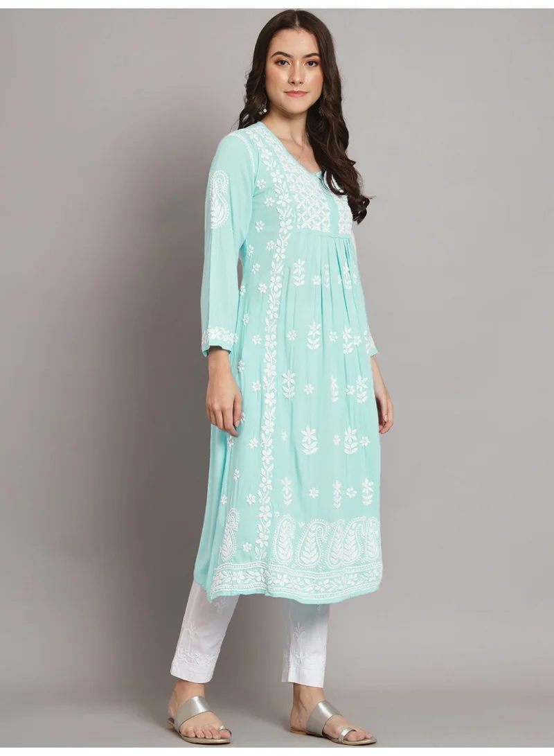 الايا كورتا رايون شيكانكاري مطرزة يدويًا للنساء-AL3549