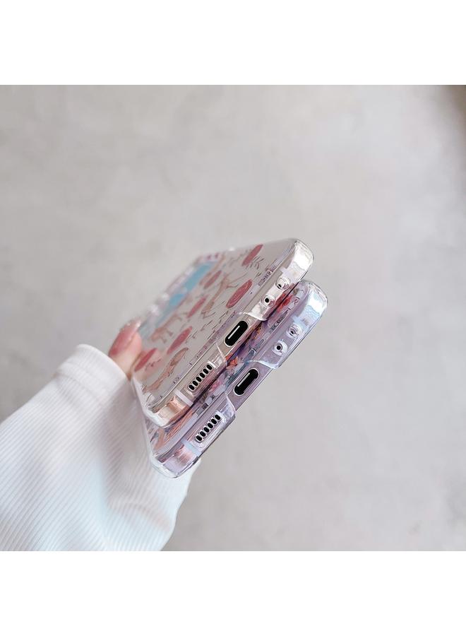 S-TOP Case For Samsung Galaxy Z Flip5 Painted Pattern PC Transparent Folding Phone Case - Image 4