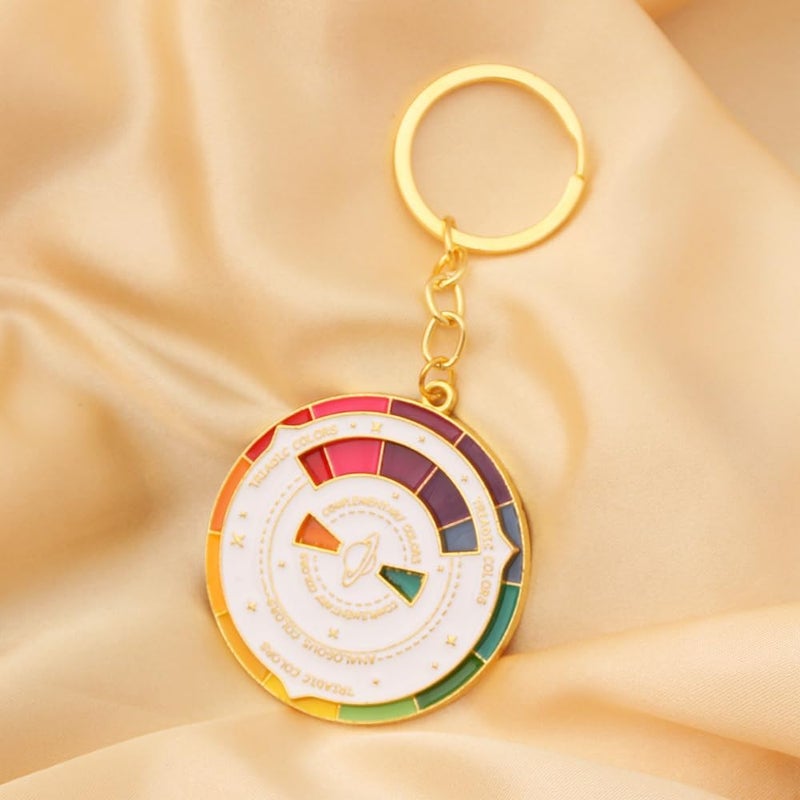 Color Wheel Keychain – What to Eat Keychain – Rotating Humor Pendant – Aesthetic Art Gifts for Artists - Image 4