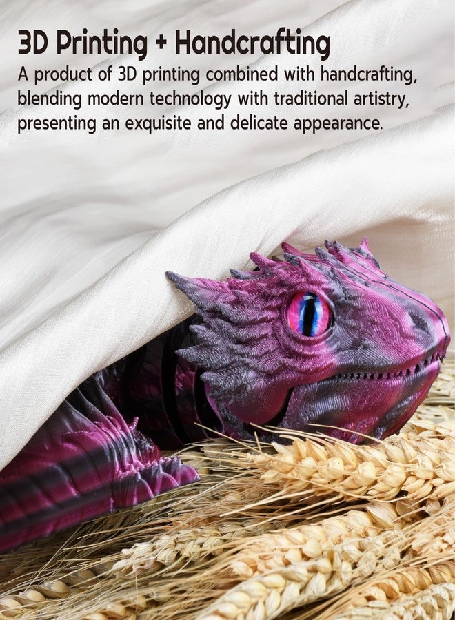 Guwewu Feathered Wyvern Dragon, 3D Printed Dragon, Articulated Dragon, Fidget Dragon, 3D Printed Toys, Desktop Pet (Infernostride) - Image 4