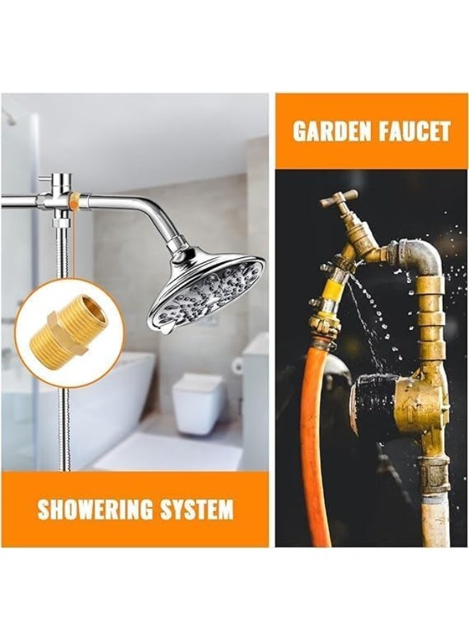 Biella Bsp Male Solid Brass Hex Nipples, Heavy Brass Pipe Adapter Fittings Equal Nipples Connectors Male Thread Hose Pack Of 2 (2 X 2) - Image 5